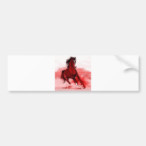 Running Horse Bumper Sticker