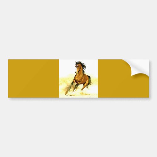 Running Horse Bumper Sticker