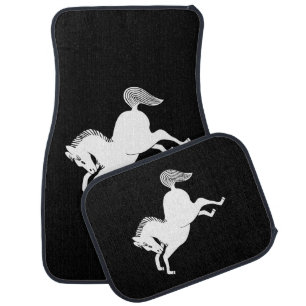Running horse car floor mat