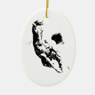 Running Horse Ceramic Ornament
