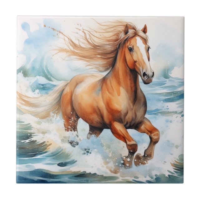 Running Horse Ceramic Tile (Front)