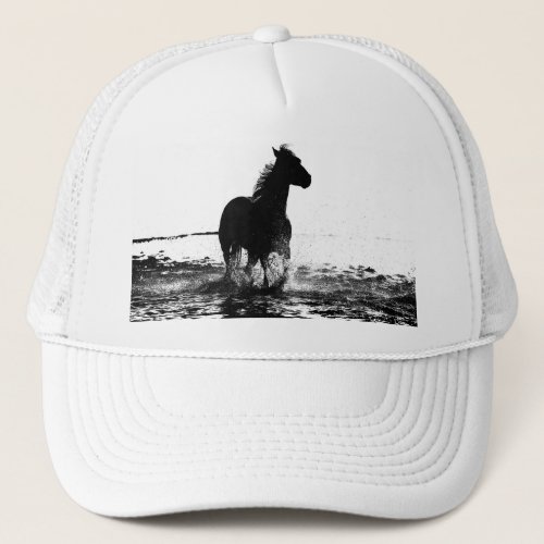 Running Horse Elegant Modern Pop Art Template Trucker Hat