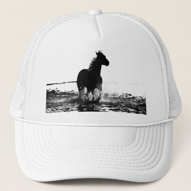 Running Horse Elegant Modern Pop Art Template Trucker Hat (Front)