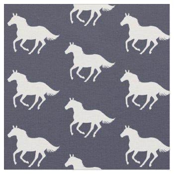Running Horse Equine Choose Your Color Fabric by DuchessOfWeedlawn at Zazzle