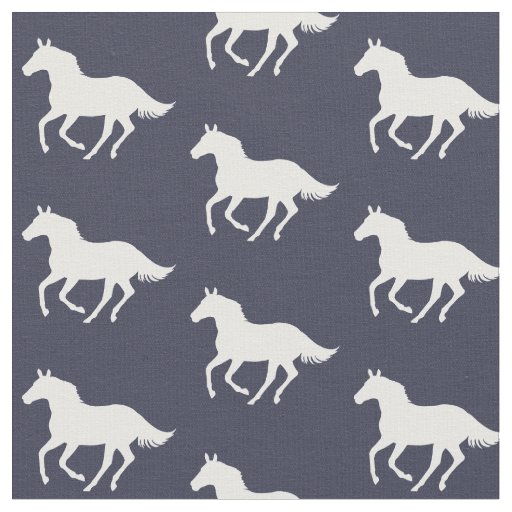 Running Horse Equine Choose Your Color Fabric