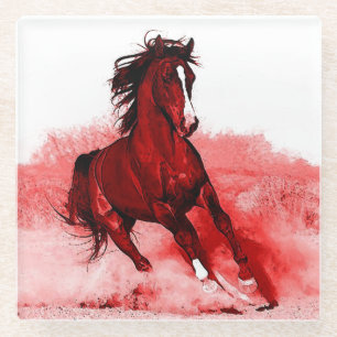 Running Horse Glass Coaster