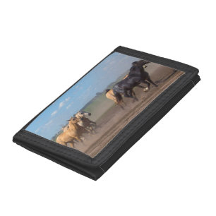 Running Horse Herd Tri-fold Wallet