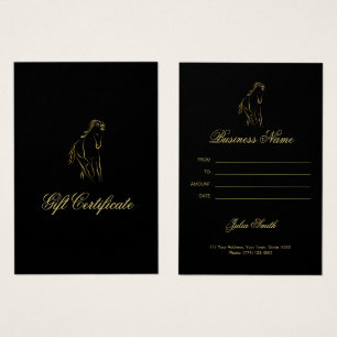 Running horse in gold color