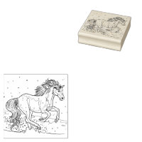 Running Horse in the snow