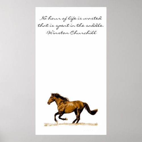 Running Horse Inspirational Quote Poster