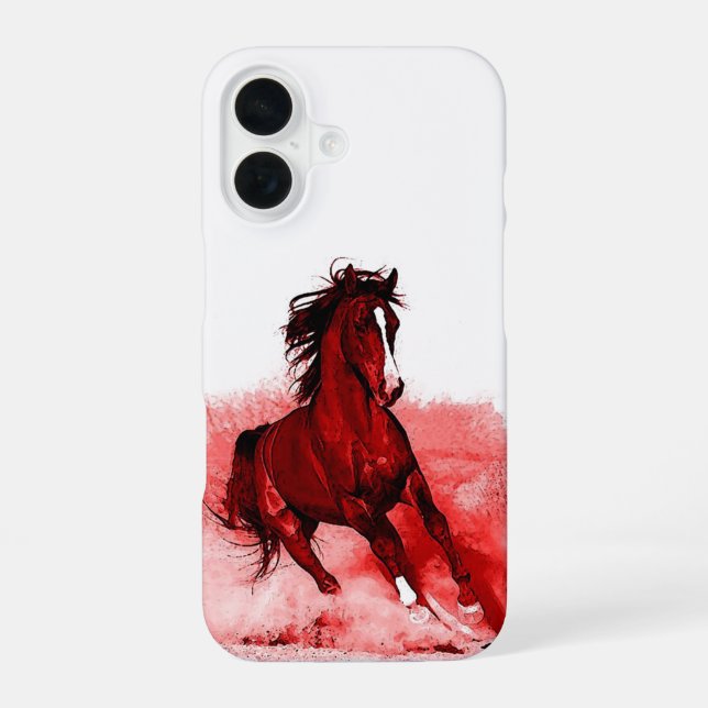 Running Horse Iphone Case (Back)