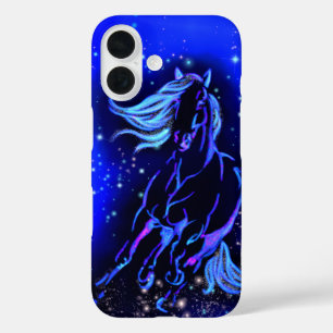 Running Horse iPhone Case Blue
