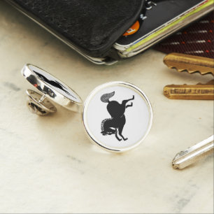 Running horse lapel pin