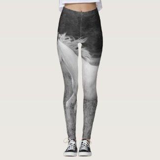 Horse leggings with a running horse