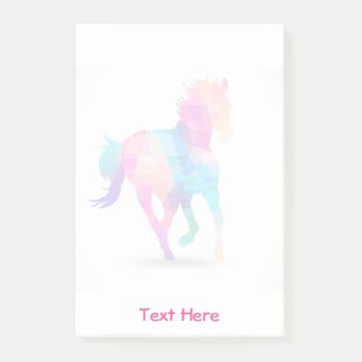 Running Horse Lo Poly Geometric Rainbow
