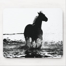 Running Horse Modern Elegant Pop Art Template Mouse Pad