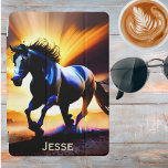 Running Horse Monogram  iPad Pro Cover<br><div class="desc">Embrace the spirit and beauty of a running horse with our extraordinary personalized tablet cover. Protect your tablet in style and showcase your love for these majestic creatures. Enhance your tablet experience with this unique and captivating accessory.</div>