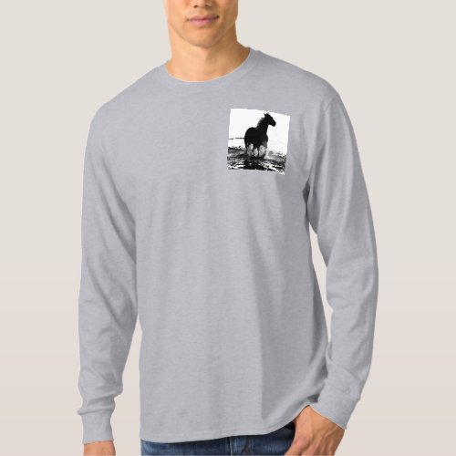 Running Horse Pop Art Template Trendy Grey Modern T_Shirt