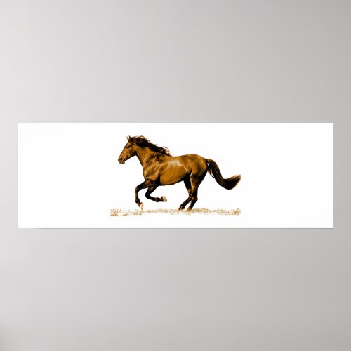 Running Horse Poster