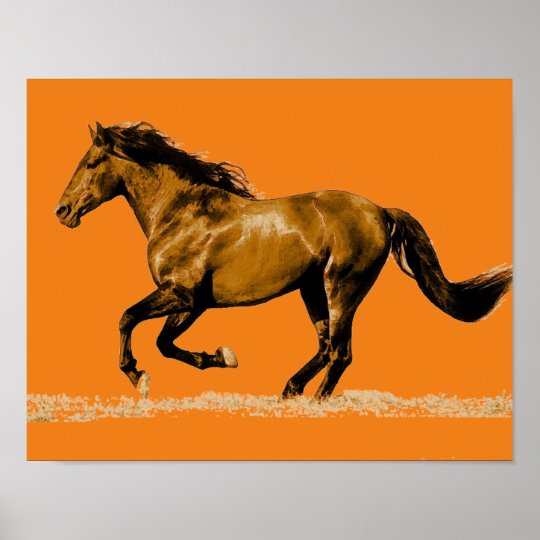 Running Horse Poster