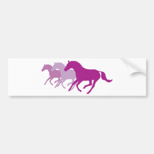 Running Horse (Purple) Bumper Sticker