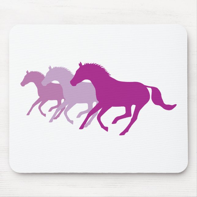 Running Horse (Purple) Mouse Pad (Front)
