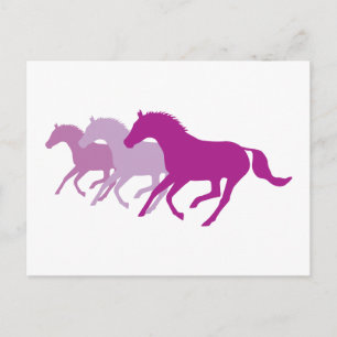 Running Horse (Purple) Postcard