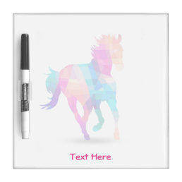 Running Horse Rainbow Color Dry Erase Board