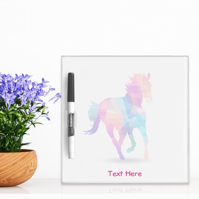 Running Horse Rainbow Color Dry Erase Board (Creator Uploaded)