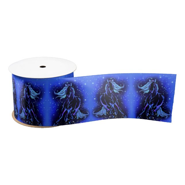 Running Horse Ribbon In Blue Moonlight (Spool)