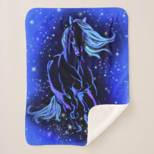 Running Horse Sherpa Blanket