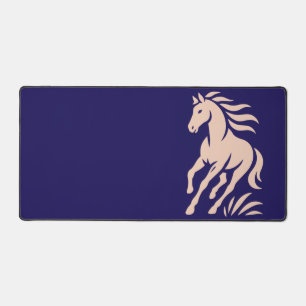 Running Horse Silhouette Art Desk Mat
