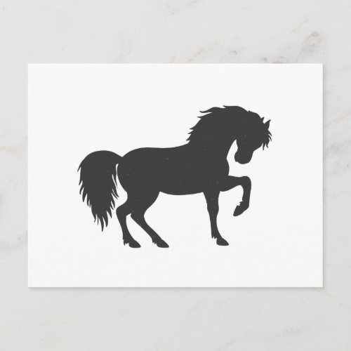 Running horse silhouette _ Choose background color Postcard