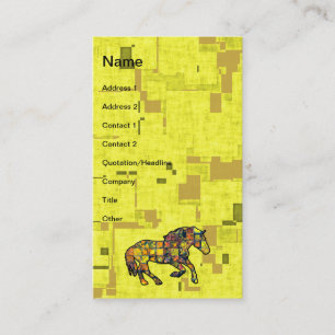 RUNNING HORSE SQUARED Business Cards