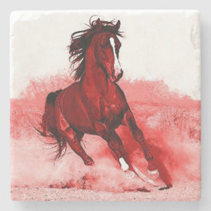 Running Horse Stone Coaster
