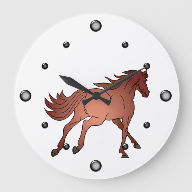Running  Horse Wall Clock (Front)