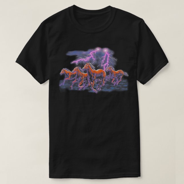 Running Horses 80s Style Truck Stop Tee (Design Front)