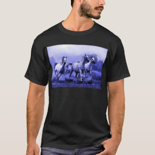 Running Horses & Blue Moonlight T-Shirt