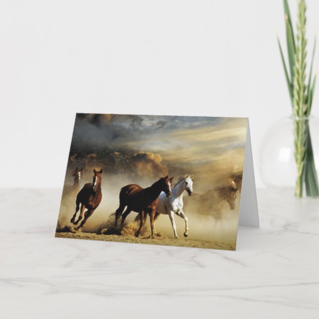 Running Horses Card (Front)