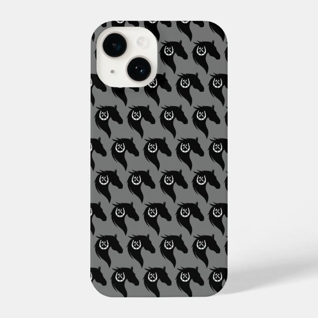 Running Horses for the Farrier Horse Shoe iPhone Case (Back)