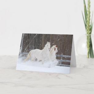 Running Horses Holiday Card