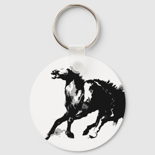 Running Horses Keychain (Front)