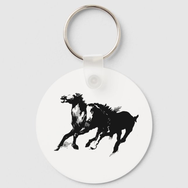 Running Horses Keychain (Front)