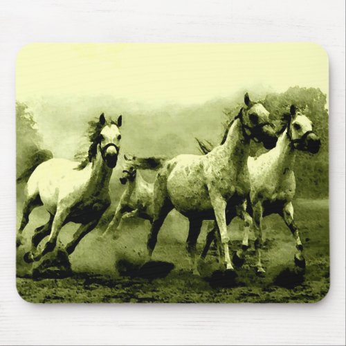 Running Horses Mouse Pad