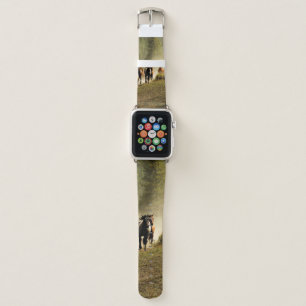 Running horses on Montana ranch Apple Watch Band