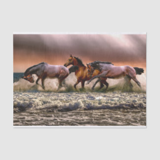 Running horses tissue paper