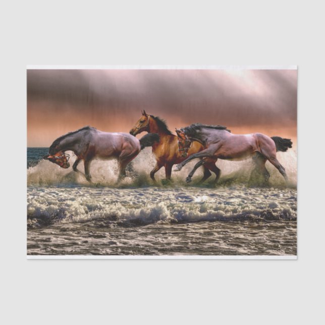 Running horses tissue paper (Front)