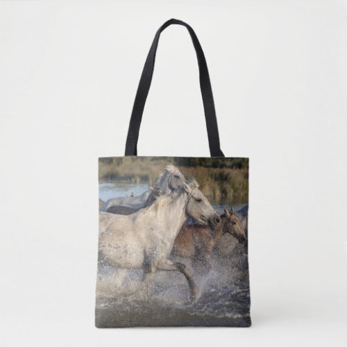 running horses tote bag