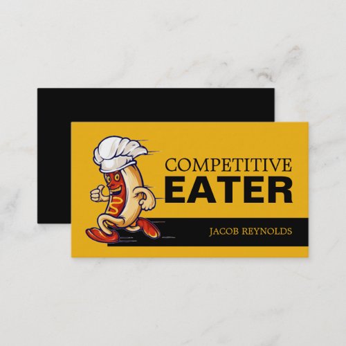 Running Hot Dog _ CompetitiveSpeed Eater Business Card