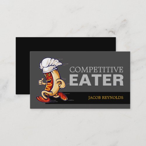 Running Hot Dog _ CompetitiveSpeed Eater Business Card